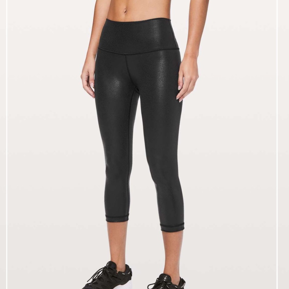 lululemon athletica Black Cropped Leggings